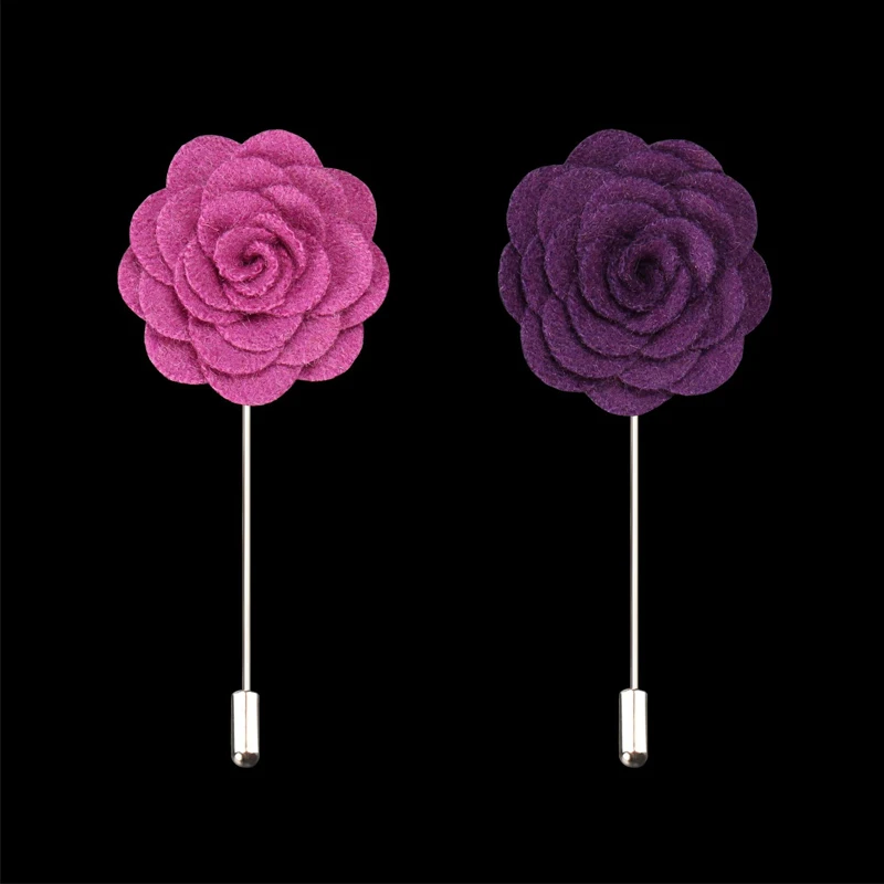 Flowers Men's Lapel Brooches Pin For Men Suit Wedding Marriage ddmysmile Roses Guests Prom Brooch Buttonholes Suit Groomsman Accessories Smile
