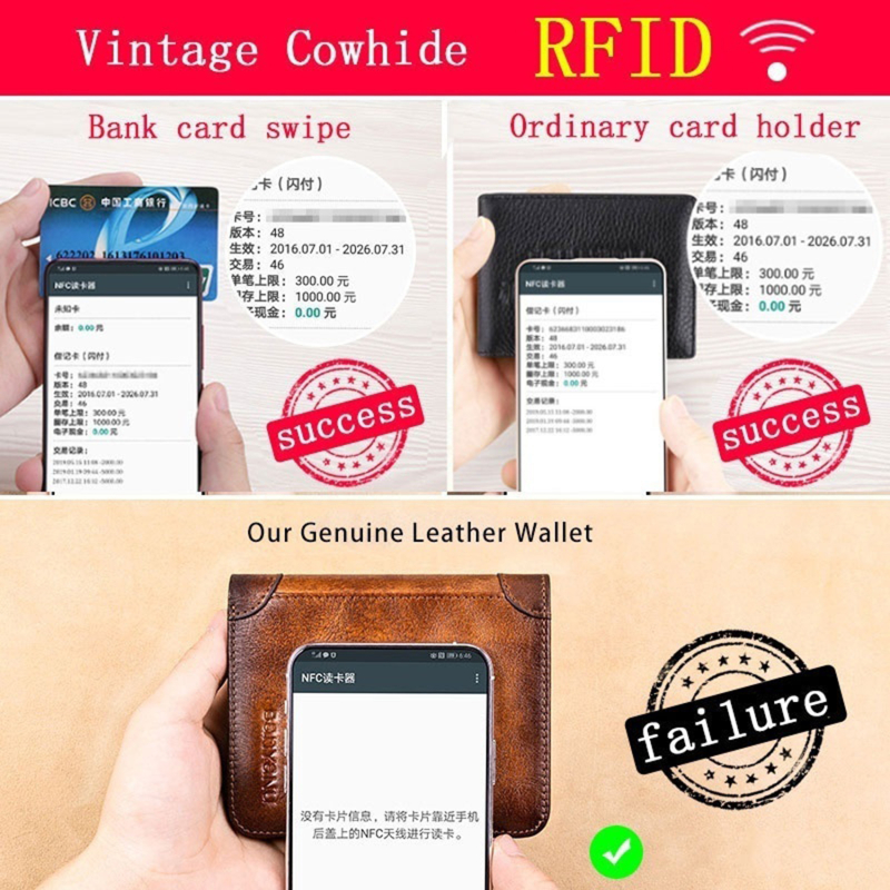 Men Wallet PU Leather Trifold Wallet Vintage Thin Short Multi Function ID Credit Card Holder Male Purse Money Small bag
