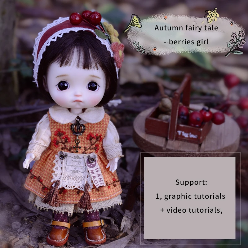 Doll Blythe YESTARY BJD Accessories Clothes For 1/6 ob11 OB24 Vintage Dolls Clothes DIY Material Pack Cute BJD Dolls Girls Gifts smile