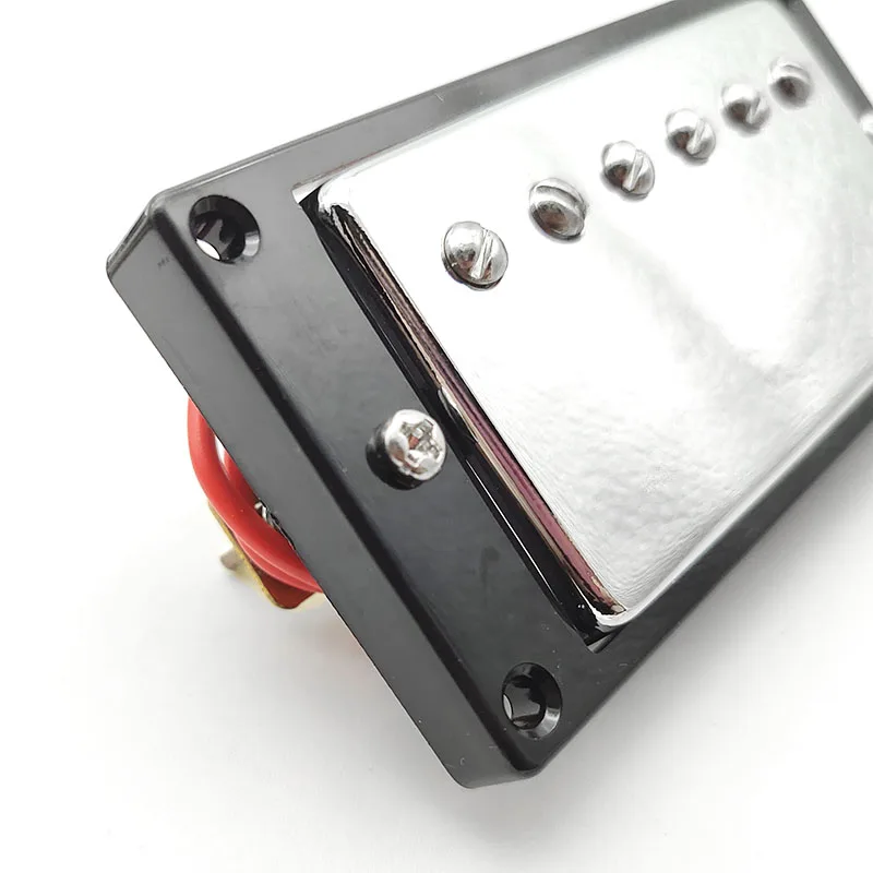 1Pcs LP Humbucker Set Electric Guitar Pickup Neck Bridge Pickup Kit 50mm/52mm with Ring for LP Style Electric Guitar Chrome