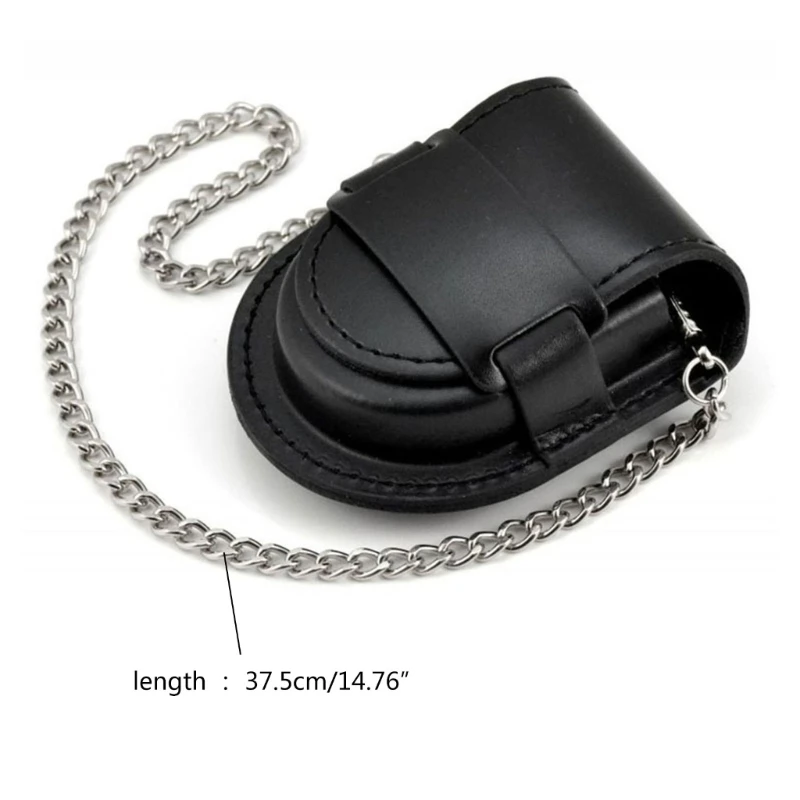 Cases Pocket Leather Watch Protector Holder Waist Bag with Chain Gift for Christmas Anniversary Birthday Easy Use smile