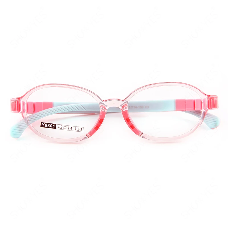 Cute Oval Optical Kids Glasses 2~5 Year-old Girl Myopia Eyewear Frame Soft Flexible Silicone Amblyopia Eyeglasses Spectacles