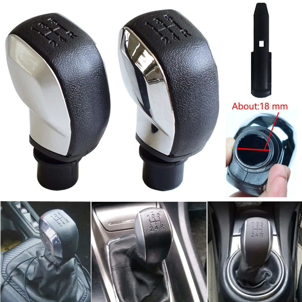 Knob Gear Shifter Shift Lever Hand Ball For Peugeot 307 301 206 207 408 308 508 2008 3008 Leather Boot Cover Case smile
