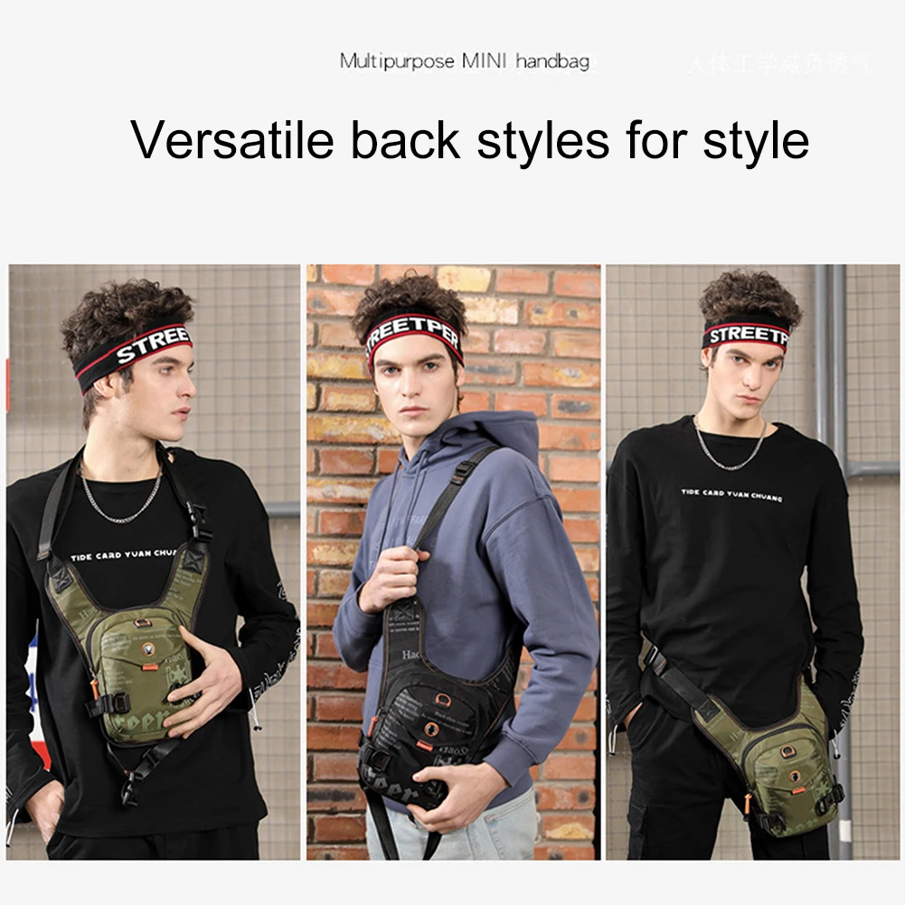 Bags Waterproof Men Messenger Crossbody Chest Fanny Pack Adjustable Large Capacity Accessories for Outdoor Sports Travel smile