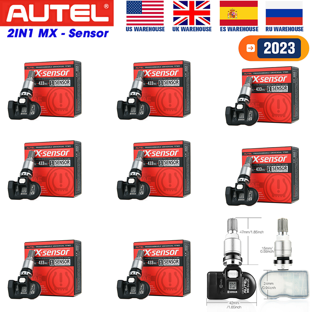 MX Sensor Autel 4PC/8PC 433MHZ+315 MHZ 2in1Mx-Sensor TPMS Tire Repair Tool Automotive Accessory For TS501 TS508 Pad 808S TS smile 433MHZ+315 2in1Mx-
