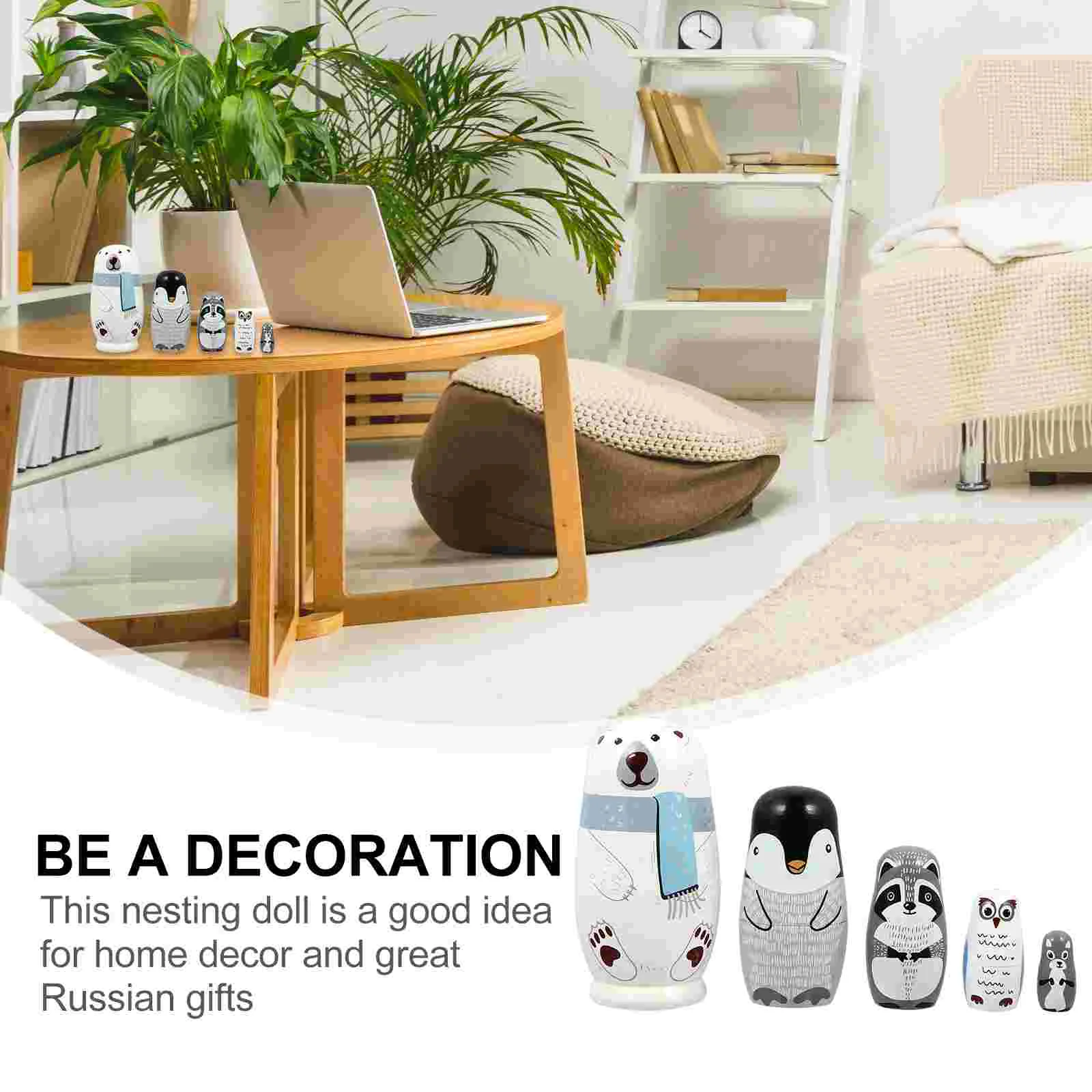 Russian 2025 Handmade Wooden Panda Nesting new Dolls Matryoshka Toy Children Gift Desktop Accessory