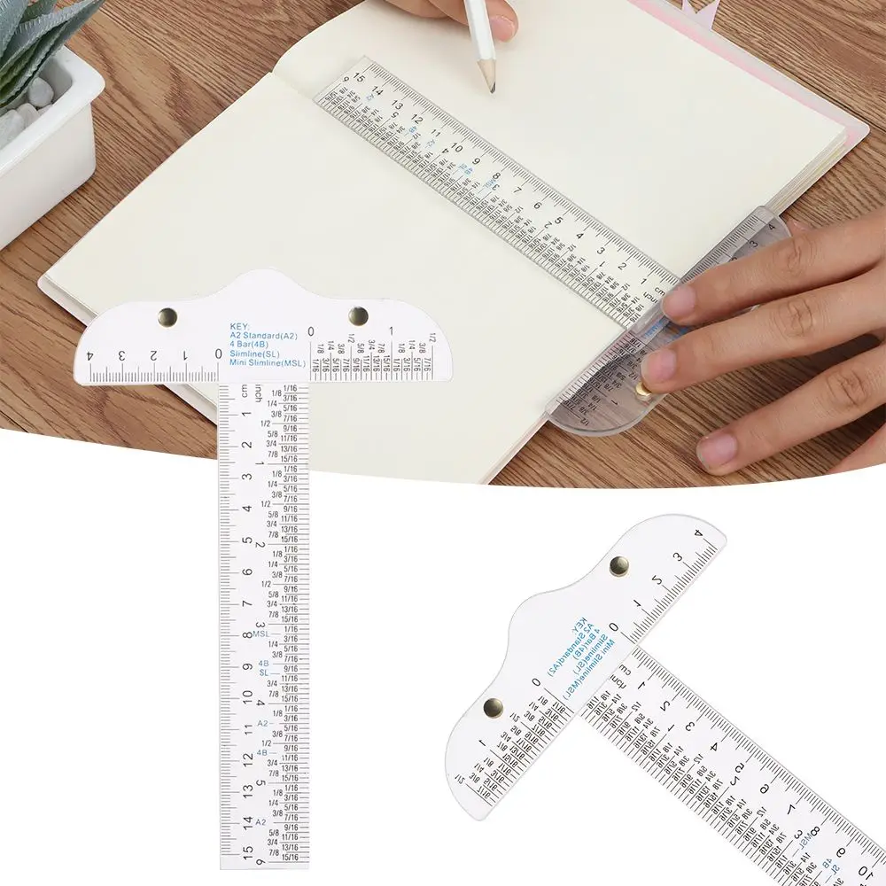 1PC Acrylic T-Square Ruler For new Handtool In Both Inches And 2025 Metric Measurements Transparent Graduated Measuring Scale Rule