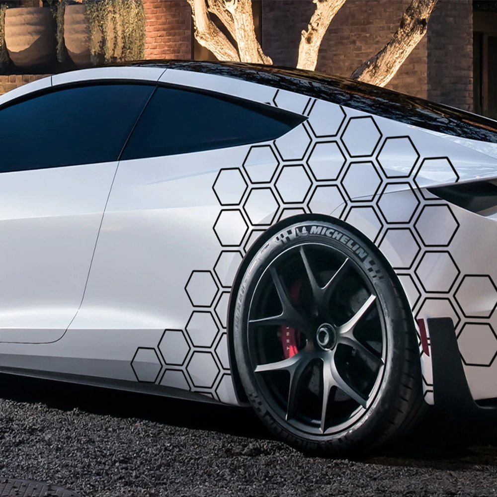 Sticker Honeycomb Universal Car Style Film Sticker Cars ddmysmile Body Decorate Stickers Auto Vinyl Honeycomb Stickers For Car Accessories Smile