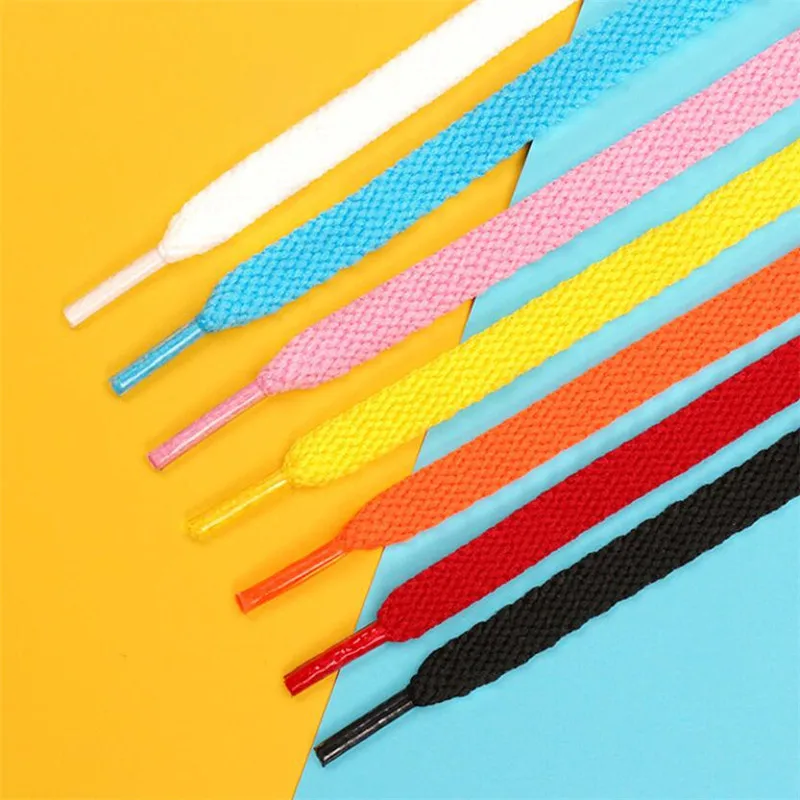 120Cm Shoelaces 1Pair Flat For Sneakers 8Mm Fabric Shoe Laces Color Shoe Lace Boot Laces For Shoes Classic Soft ddmysmile Shoestrings Smile
