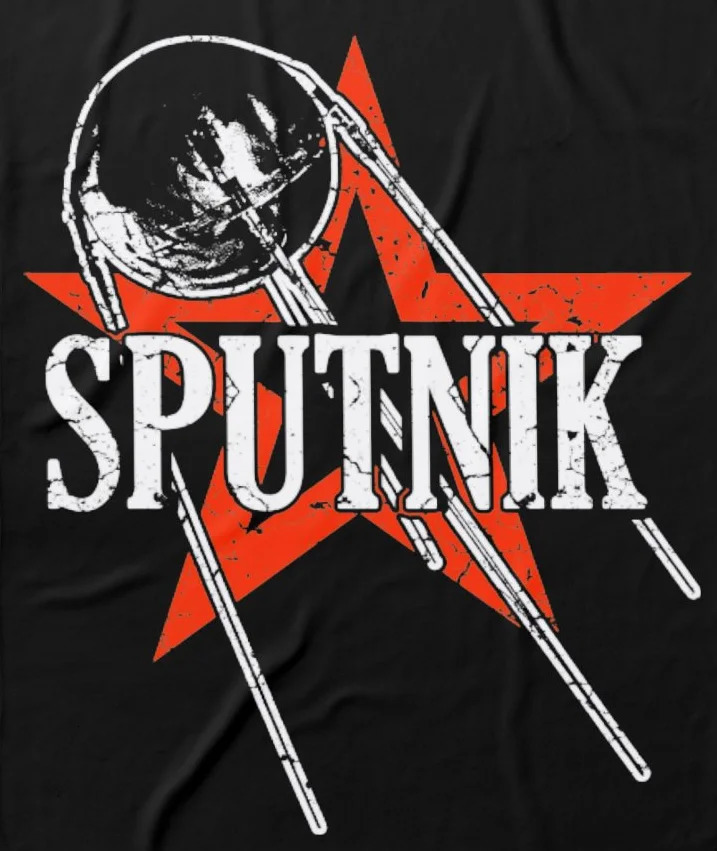 Soviet Space CCCP 1957 Sputnik 1 Satellite TShirt 100% Cotton ONeck Summer Short Sleeve Casual Mens Tshirt Size S3XL 240409