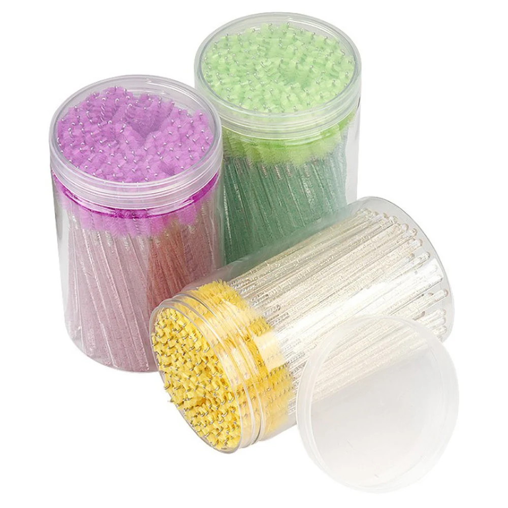 Brush Eyelash 100Pcs Crystal Disposable Eye Makeup Brushes Applicators Eyebrow Spoolie Cosmetics Mascara Wands Lash Extension smile