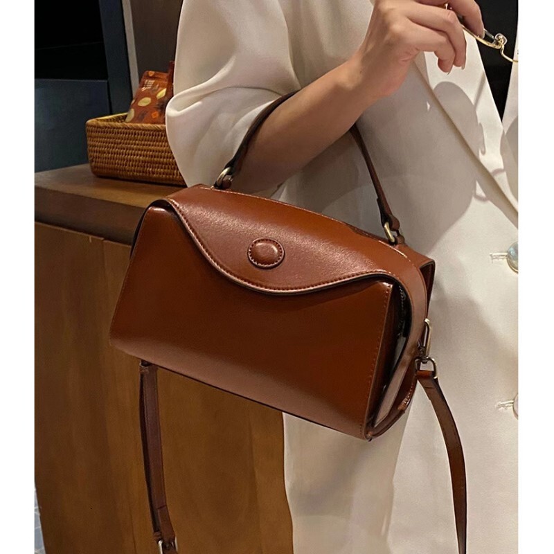 Boston Crossbody Shoulder Bags For Women Soft Leather Handbag Spring Summer New Daily Purses Casual Tote Patent Leather Zipper Style BagVoyage