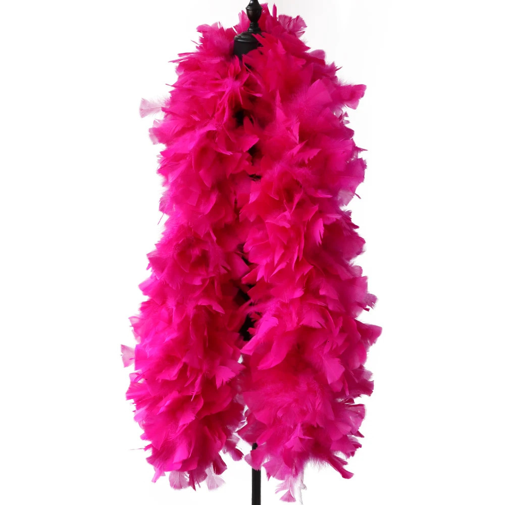 Beautiful Rose Fluffy Boa Natural Turkiye Feather Boa 2m Carnival Stage Clothing Sewing Accessories 200g Custom 241108