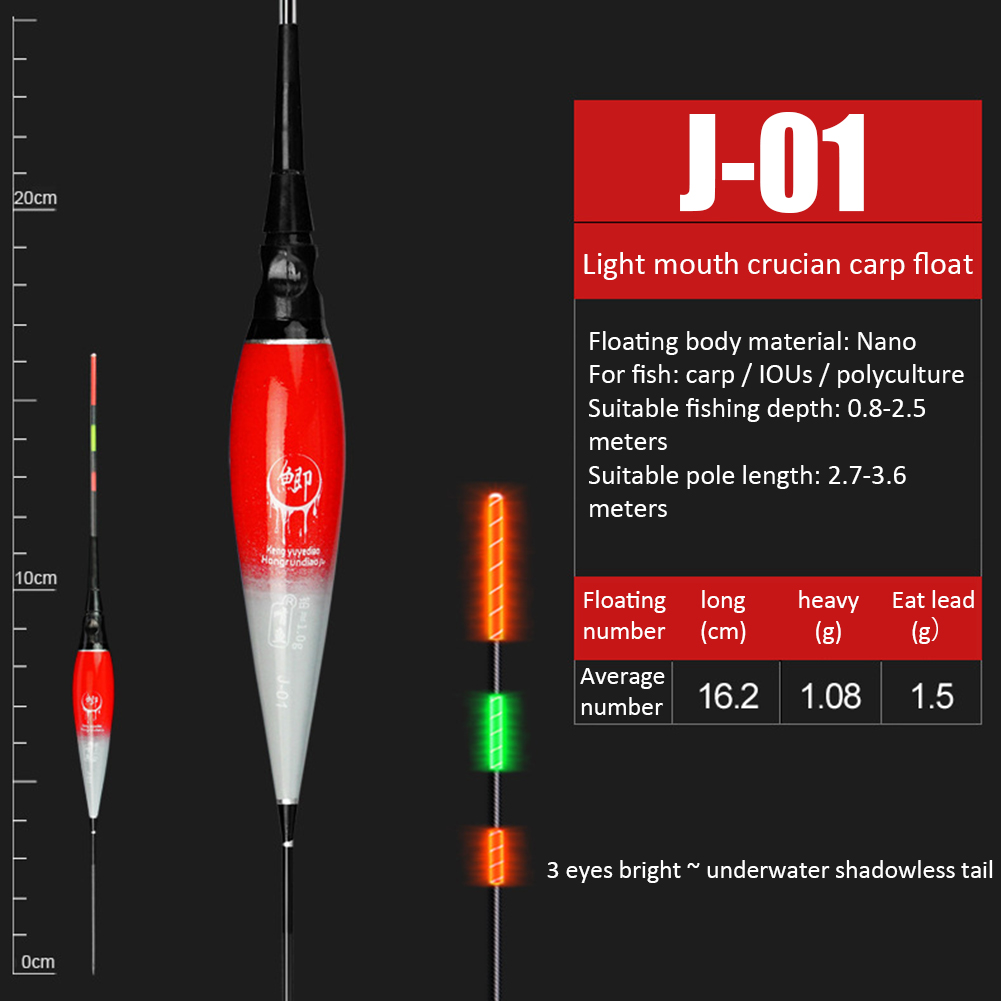 Nano Smart Fishing Float LED Luminous Fishing Bobblers Highly Sensitive Fish Bite Remind Glowing Electric Night Fishing Float