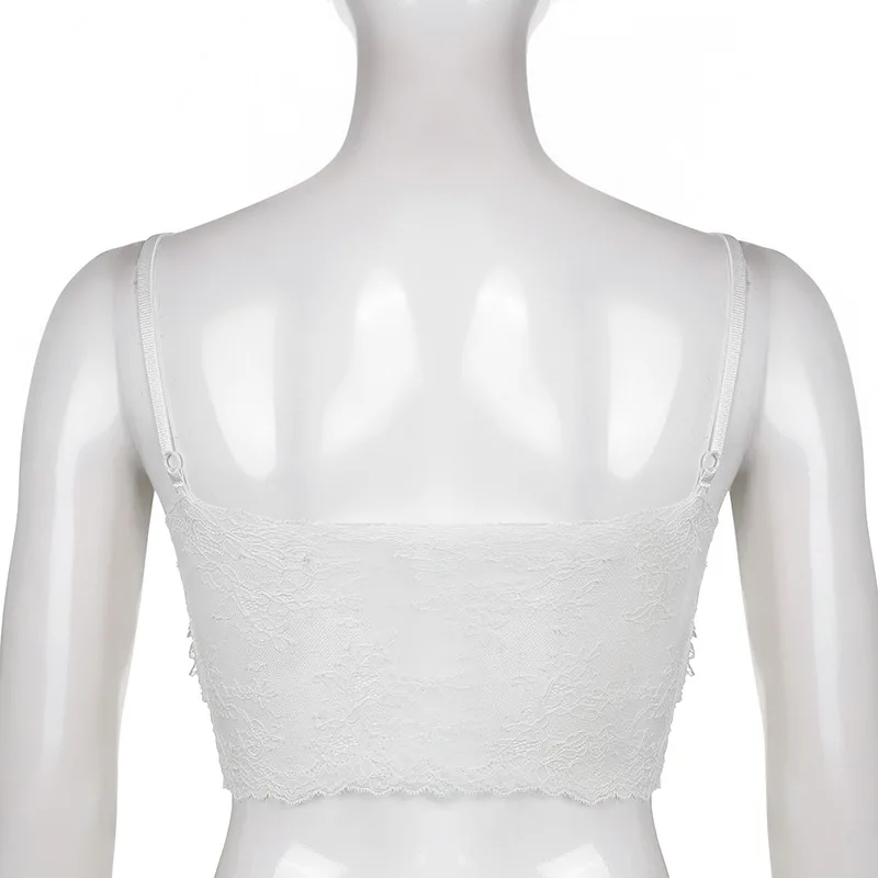 Lolita Women White Ruffles Corset Top Y2K Clothes Haruku Kwaii Lace Basic Camis Pastel Gothic Sweet Bows Aesthetic Crop Tops smile