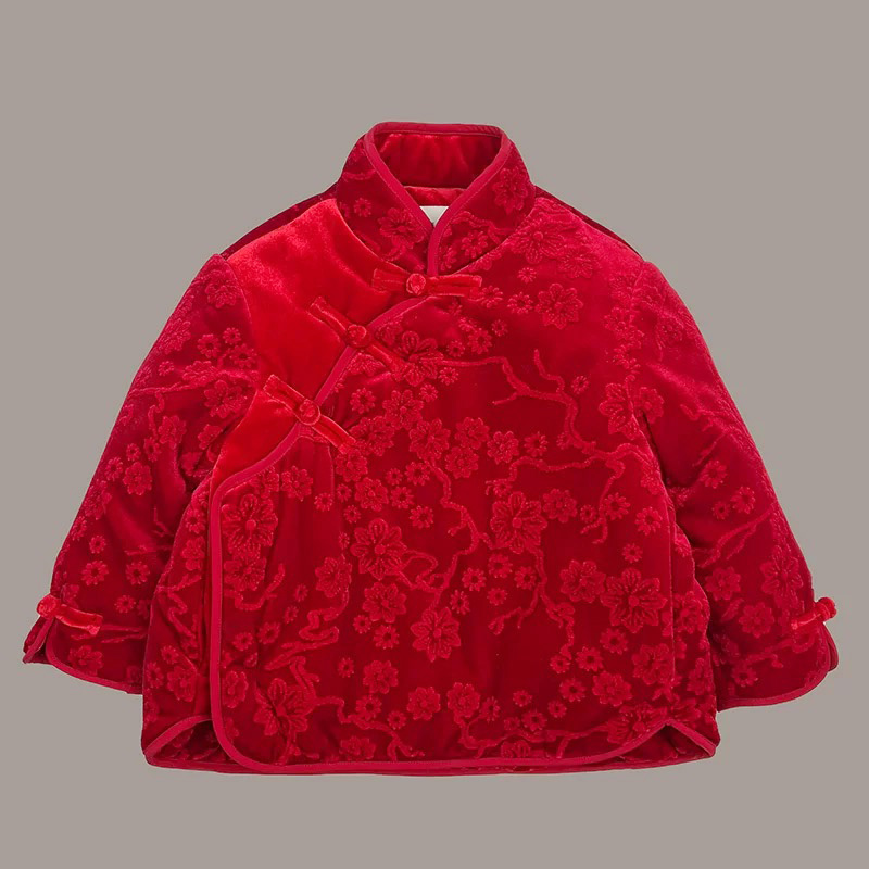 The new light luxury custom country tide collar Tang suit Hanbok plus cotton jacket warm New Year's Eve clothing tops