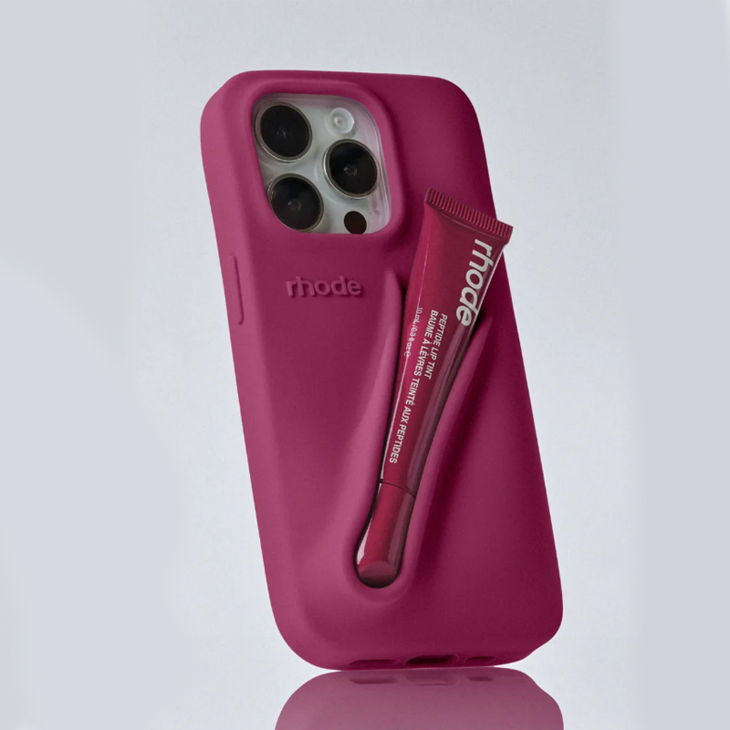 Toast rhode phone case Portable Design Gloss Lipstick Lip Balm 3D Make-Up Phone Case for iPhone 15 14 13 12 Pro Max Holder Cover Silicone Soft