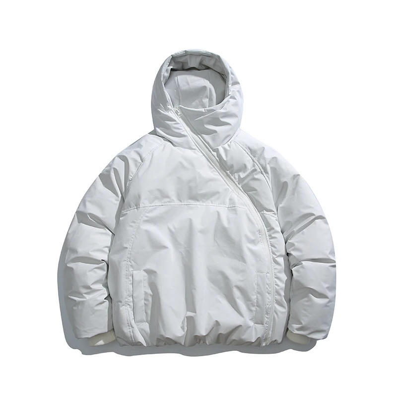 Winter Skiing Parka Jacket Mens Fashion Loose Cotton Hooded Jacket Cityboy Streetwear Hooded Parkas Jacket Outcoat 241108