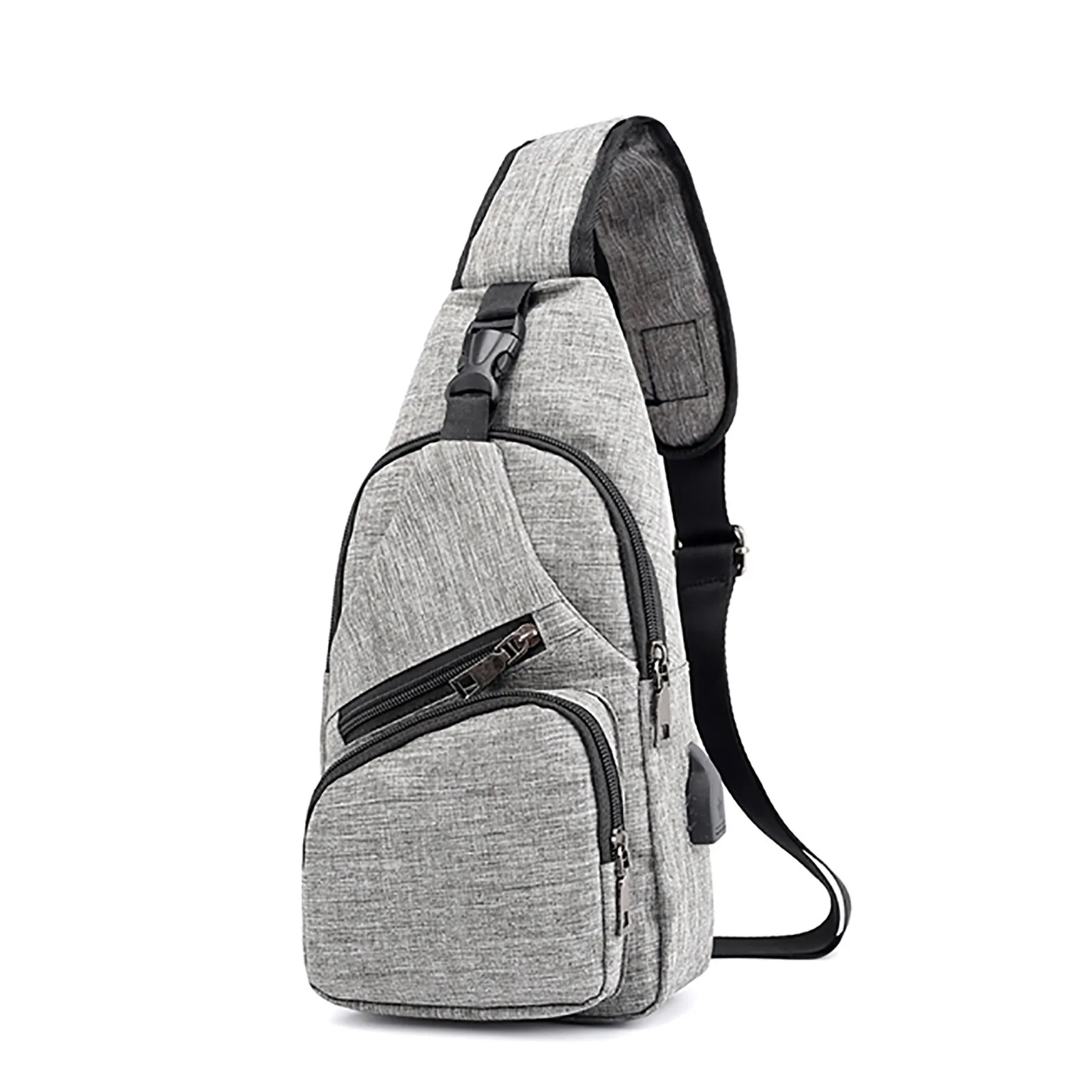 Men For Sling Bag Women Shoulder Backpack Chest Bags Crossbody Daypack With USB Cute Shoulder Bag Shoulder Tote Bag for Women smile
