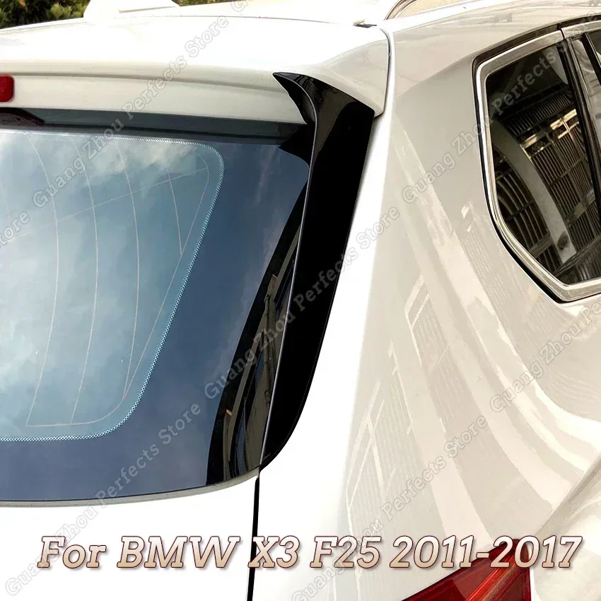 Window Side Rear 2Pcs Spoiler Wing For X3 F25 2011-2017 ABS Side Spoiler Sticker Trim Canards Splitter Body Kits Tuning smile