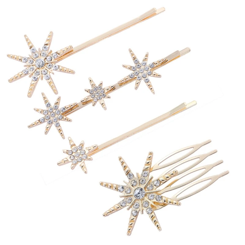 X6HE Wedding 2025 Barrettes new Bride Hair Clip Bride Hair Pin Hair Comb Bridal Barrettes Rhinestones Hair Clip Bride Hair Accessories