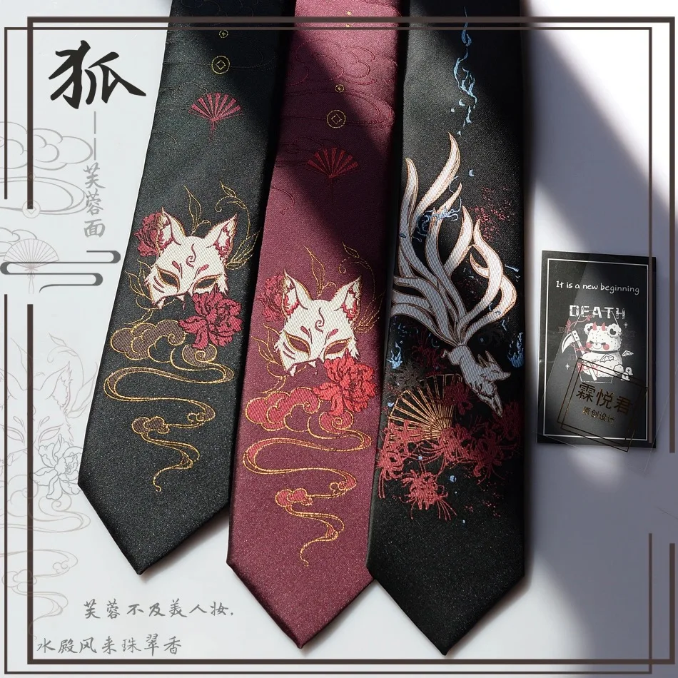Neck Anime Fox Tie Cosplay JK Clothing ddmysmile Men Women Kawaii Accessories Props Smile