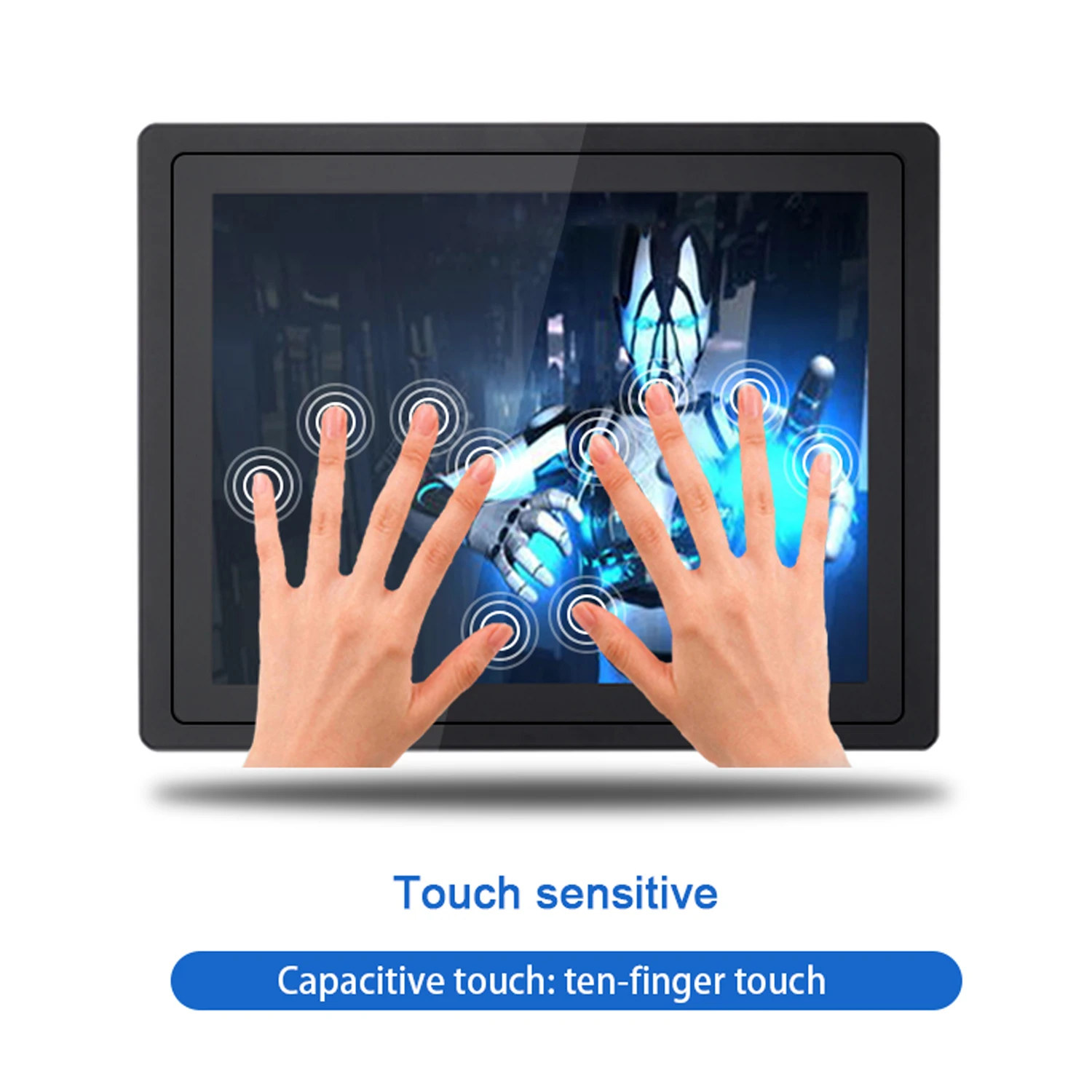 10 12 Inch Industrial Mini Tablet PC 15" Embedded All In One Computer with Capacitive Touch Screen with 512G SSD RS232 COM WiFi