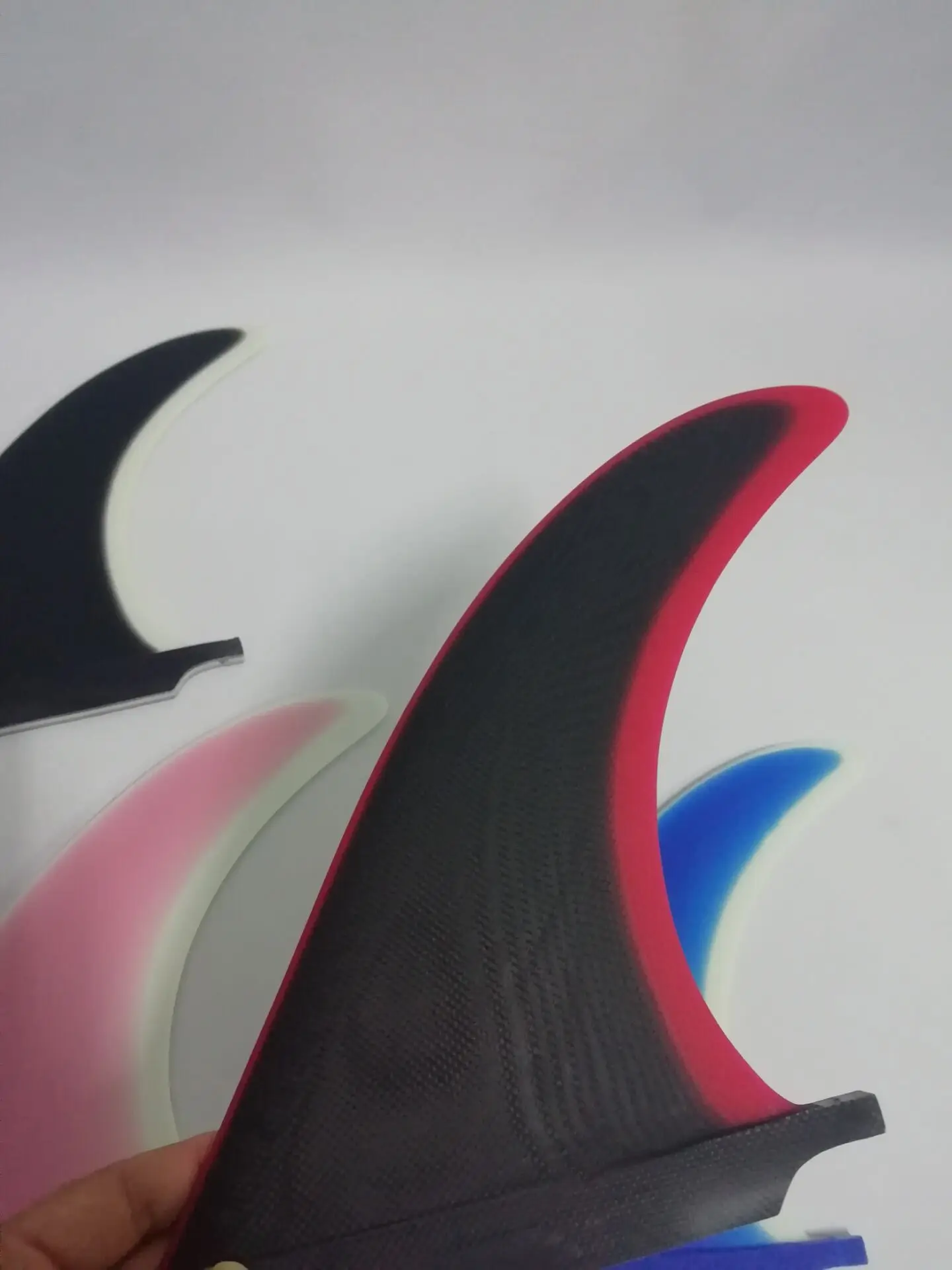 9" Fins Longboard Single Fiberglass Surf Fins 2colors Layered 4A Template Center Surfboard Fins For Longboard SUP Paddle Board smile 9"