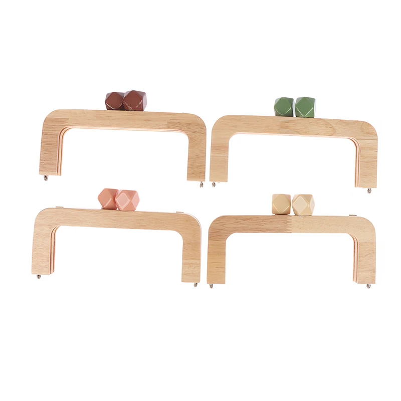 20Cm Nature With Candy new Resin Big Ball 2025 Clasp Solid Wooden Purse Frame Screws Inside Wood Bag Handle Frame Purse Accessories