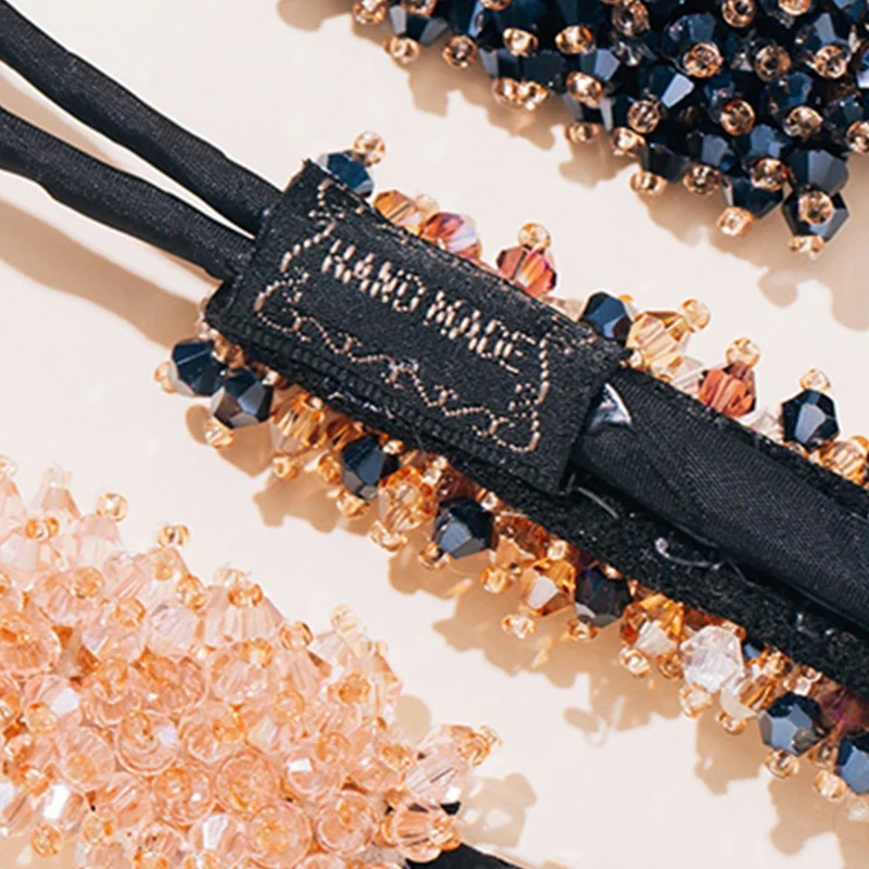 Rhinestone Women Elegant Crystal Bun Maker Maruko Hairstyle Making Long Tool Sweet ddmysmile Hair Braide Rope Hairbands Korean Accessories Smile