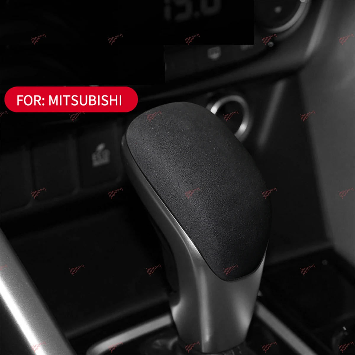 Shifter Knob Gear Black Frame Sticker Cover Interior Head Trim Suede For Mitsubishi Eclipse Cross 2018-2021 smile