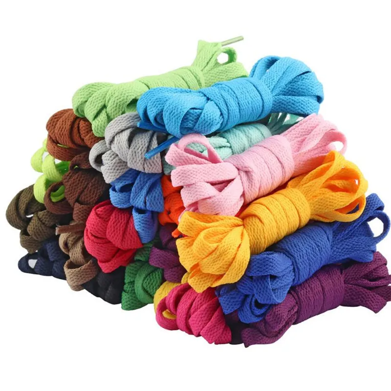 120Cm Shoelaces 1Pair Flat For Sneakers 8Mm Fabric Shoe Laces Color Shoe Lace Boot Laces For Shoes Classic Soft ddmysmile Shoestrings Smile