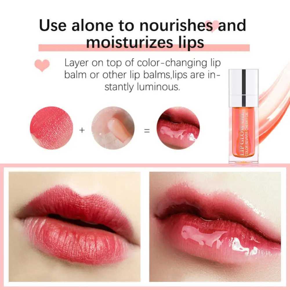 Mirror Water Lip Glaze Long-lasting Waterproof Crystal Jelly Oil Lip Tint Moisturizing Non-stick Cup Lip Glow Oil Care CosmeticsXJ241211