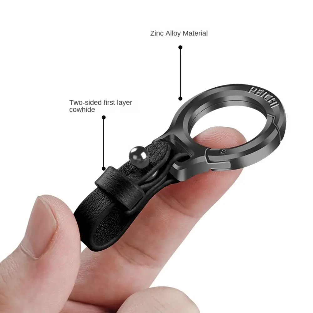 Zinc Alloy Leather Keychain Car Key Holder Portable Carabiner new Waist Belt Buckle Durable Small Key 2025 Rings for Men Women Gift