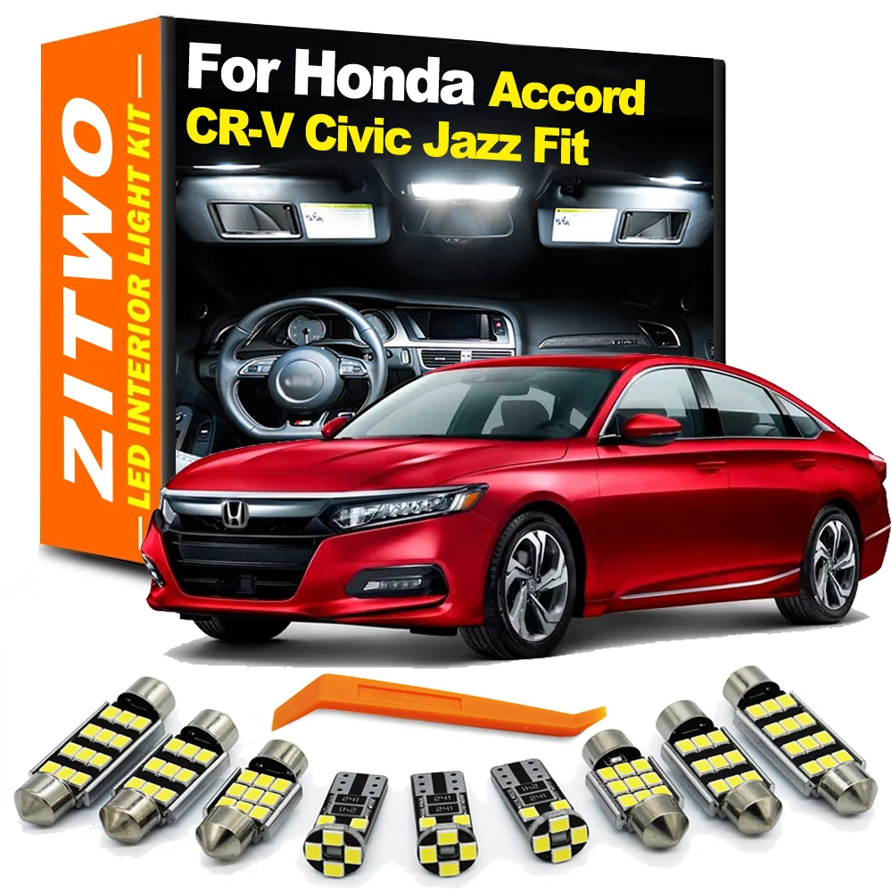 ZITWO No Error LED Interior Light Kit new 2025 For Honda Civic CR-V CRV Accord Fit Jazz 1 2 3 4 5 6 7 8 9 10 6th 7th 8th 9th 10th Gen