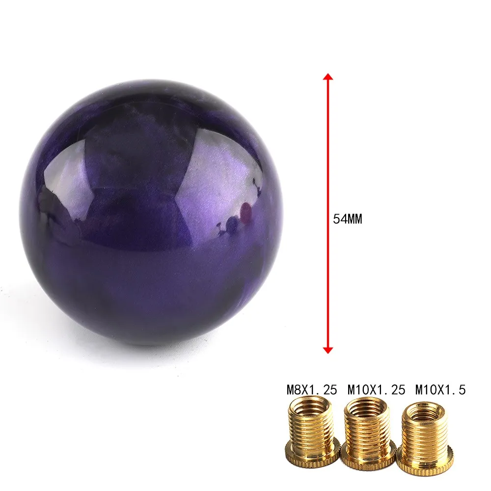 Marble Round Cloud Universal Ball Gear Shift Knob Manual Gear Stick Shift Shifter Lever Knob With Adapters Car Accessories smile