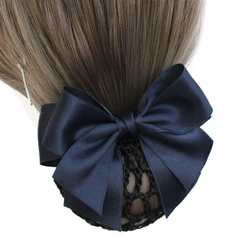 Vintage Sweet new Female Headwear Nurse Hotel Ponytail Clip Korean Bun Snood Hairgrips Cover 2025 Net Women Spring Clip