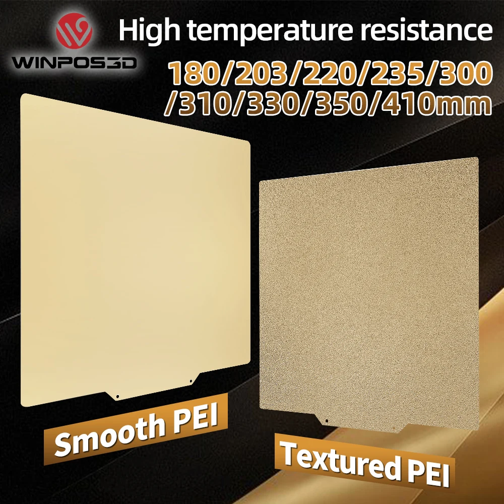 PEI 2025 Spring new Steel Sheet 210/290/300/310/350/410mm Double Side Build Plate+PEI/PEO/PET/PEY without Magnetic Base for 3D Printers