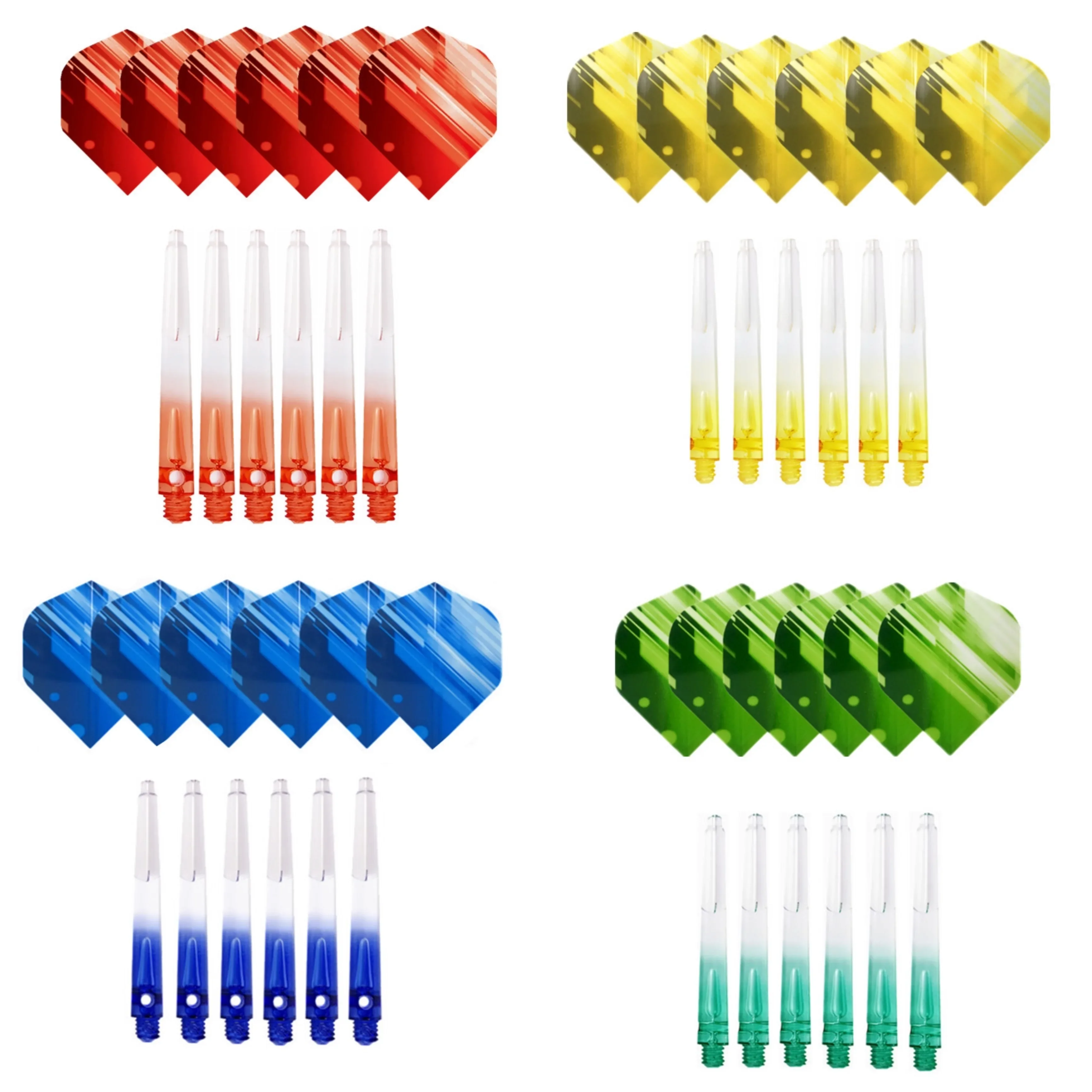Set of 6 2BA Thread Darts Shafts Flights Combo Small Flights Darts Shaft Combo Set Darts Accessories High Quality