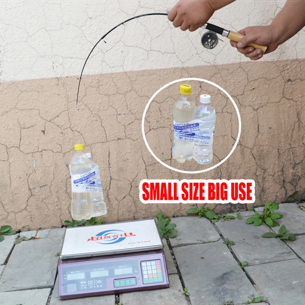 Pcs Ultra Short 1 Winter Fishing Ice Rod Easy To Install Fishing Boat Fishing Rod Portable ddmysmile Solid Rod, Winter Fishing Rod Smile ,