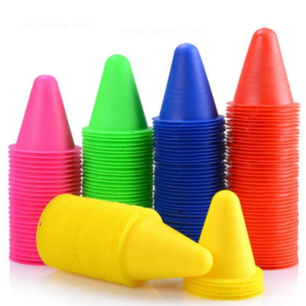 Maker Cones Agility 10pcs for Slalom Roller Skating Training Traffic Cone Sports smile