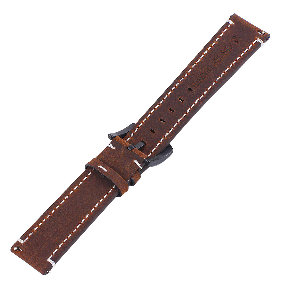 18mm 20mm 22mm Leather Watch Strap Band Quick Release For Man Brown Black Strap Of Double sided Calf Skin iMAVEN