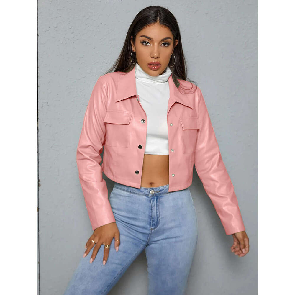 shanshi leather jacket women new autumn winter short PU for women fashionable slim fit and slimming temperament leather jacket