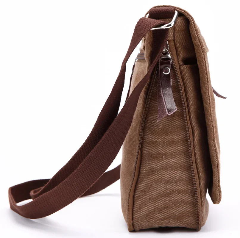 Bags Men Canvas New Messenger Bags Vintage Male Shoulder Crossbody Bags Man Coffee Green Black Small Bag Designer Handbags smile