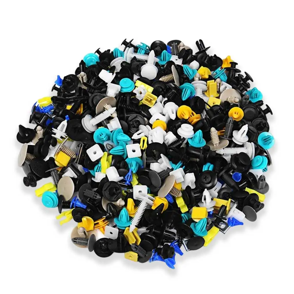 500PCS Mixed Auto Vehicle Fastener Bumper Clips Retainer Rivet Door Panel Fender Liner Universal Fit All Car