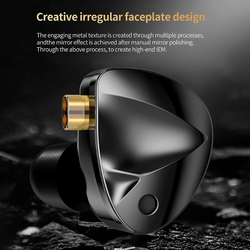 Iems KZ D-Fi Hifi In Ear Wired Monitor ddmysmile Earphones 4-Level Tuning Switches Live Earplug Music Circuit 3.5Mm Plug Design Headset Smile