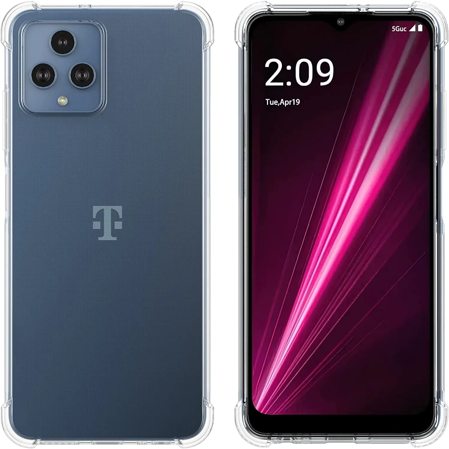 5G 6 Fit REVVL Case,Clear Anti-slip Shockproof Durable Flexible TPU Soft Case Cover for T-Mobile REVVL 6 Pro 5G (2022) smile ()