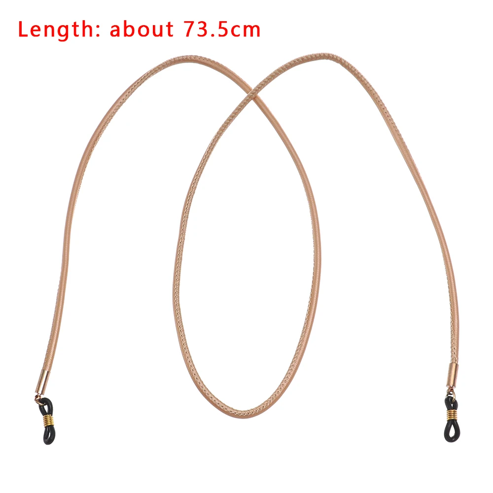 Leather 1Pc Thick PU Unisex Glasses Lanyard Sport Eyeglasses ddmysmile Chain Non-Slip Glasses Rope Anti-Slip Cord Holder Glasses Accessory Smile