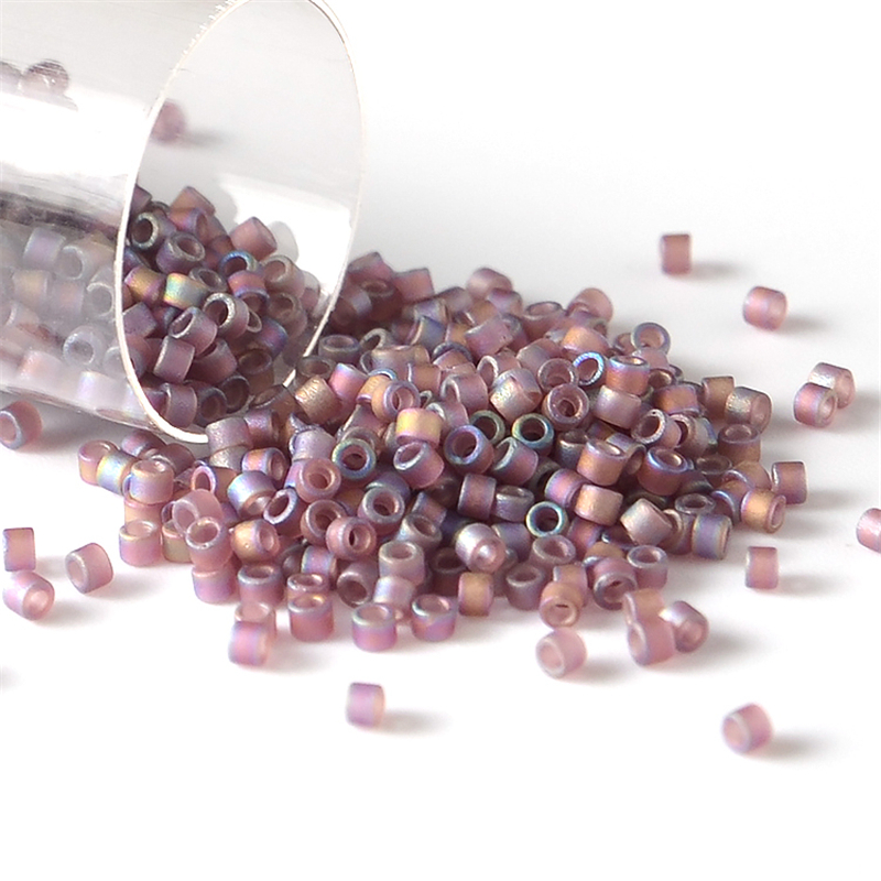 10g/Pipe 1.6mm Miyuki Beads Frosted Rainbow Japanese Delica Glass Bead For French Embroidery DIY Jewelry Making Accessories