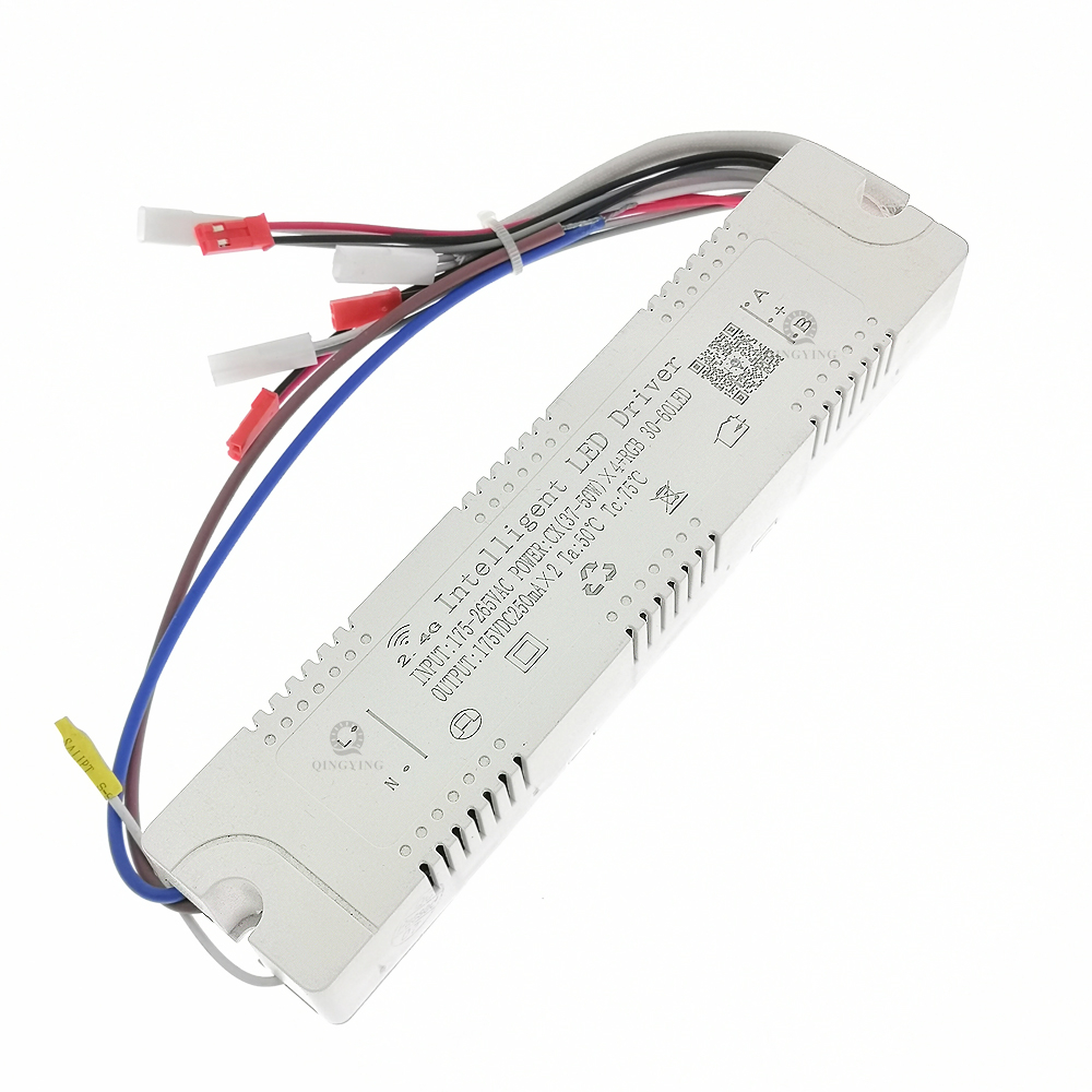 1pcs 2.4G Intelligent LED Driver 37-50Wx4 + RGB new 30-60LED 250mA Remote 2025 & APP Dimming&Color-Changeable Power Supply Transformer